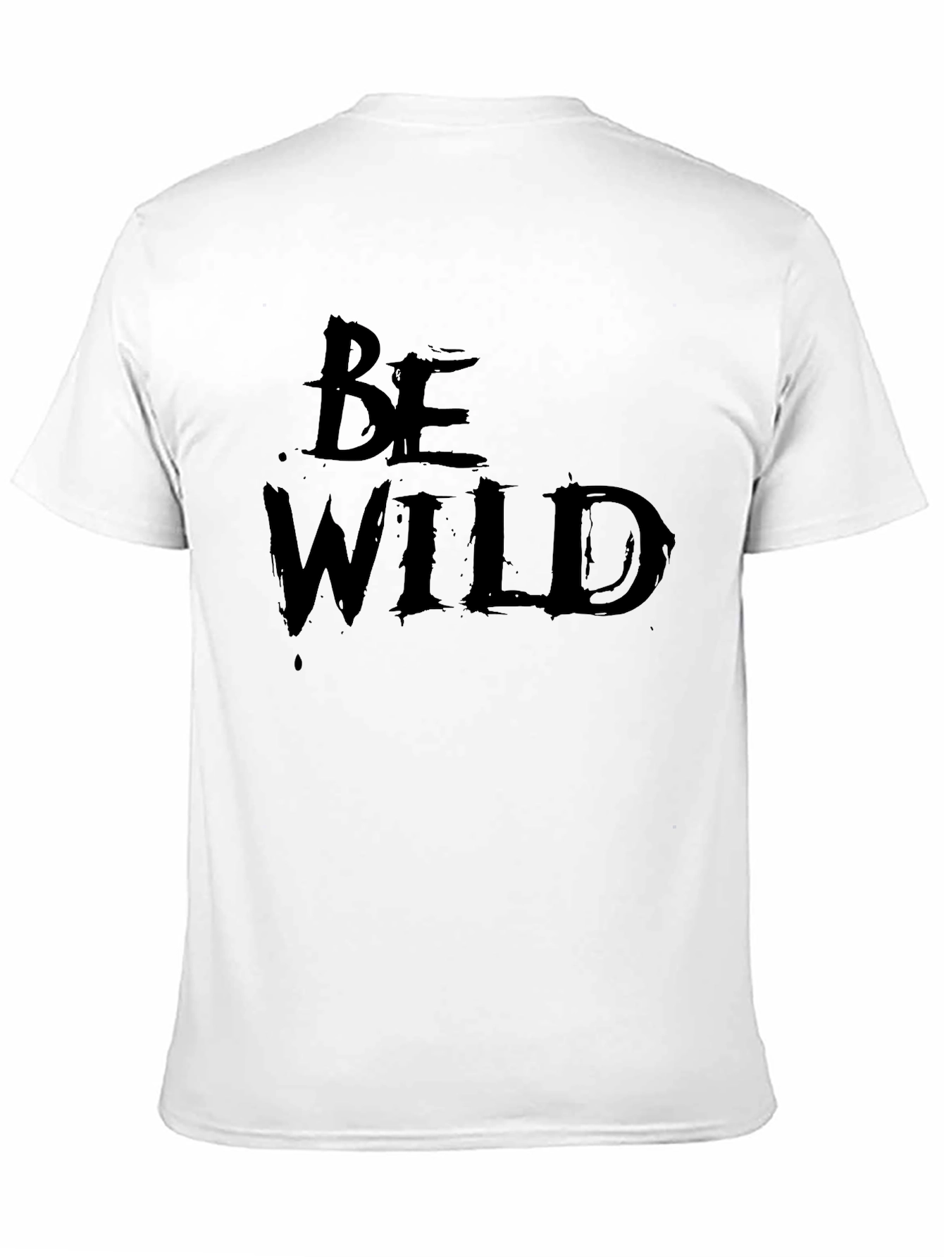Be Wild Graphic Tee - Black Crew Neck T-Shirt