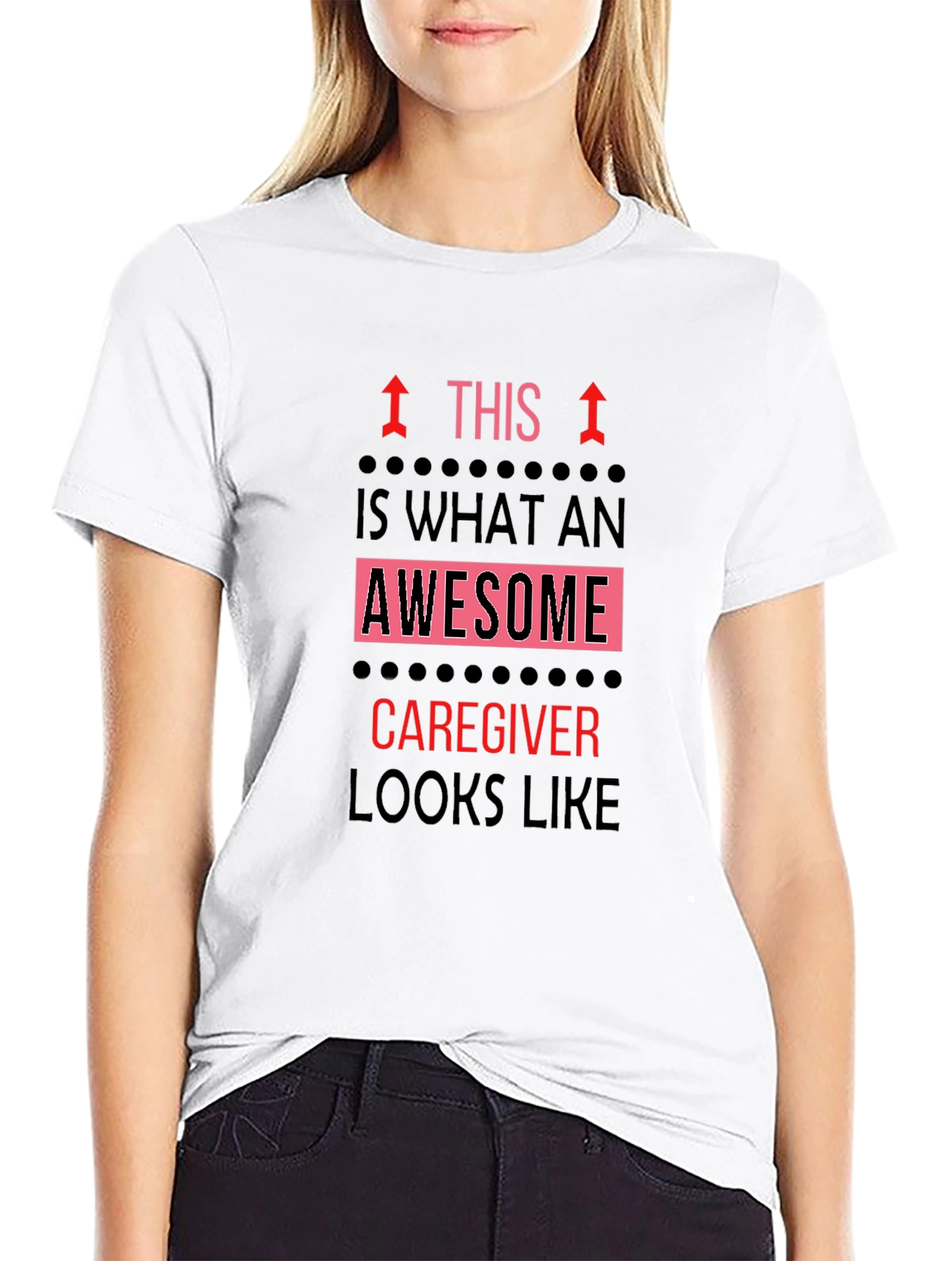 Awesome Caregiver T-Shirt - Black Graphic Tee