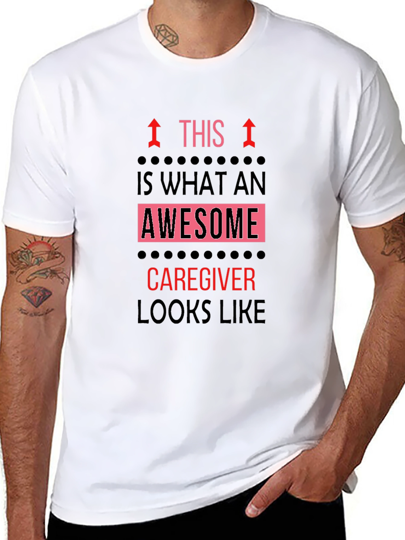 Awesome Caregiver T-Shirt - Black Graphic Tee