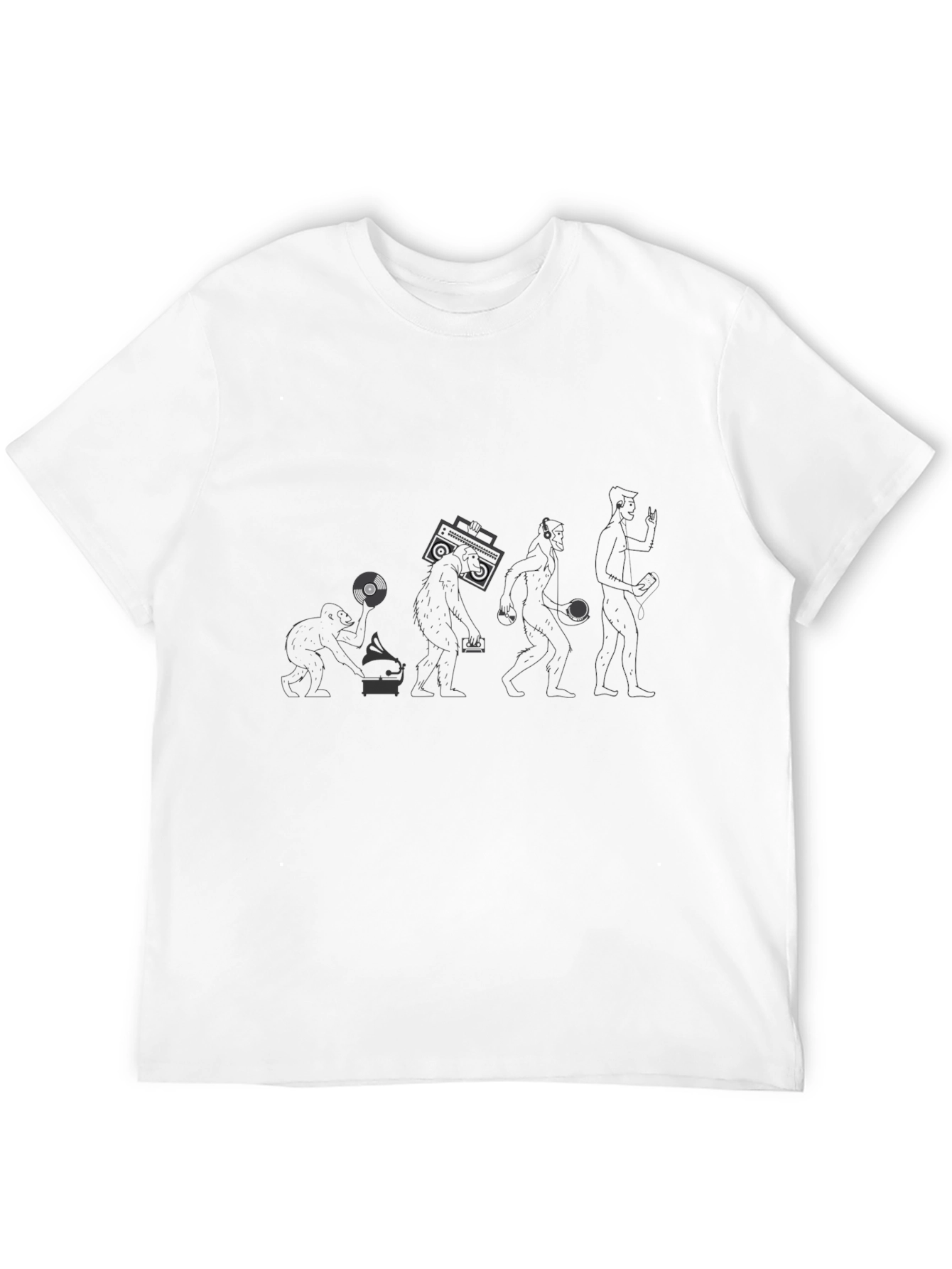 Evolution of Music Black T-Shirt