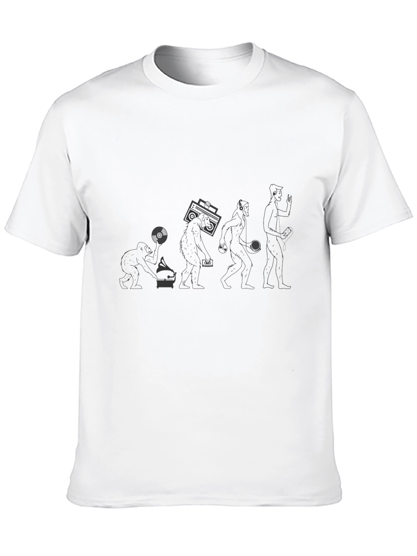Evolution of Music Black T-Shirt