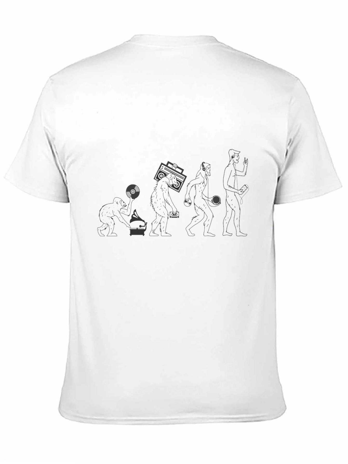 Evolution of Music Black T-Shirt