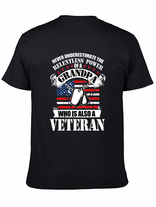 Grandpa Veteran T-Shirt: Relentless Power