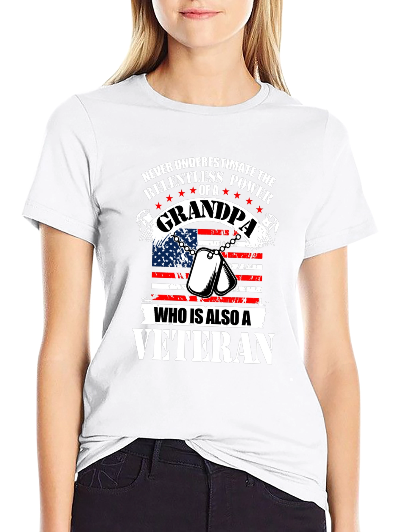 Grandpa Veteran T-Shirt: Relentless Power