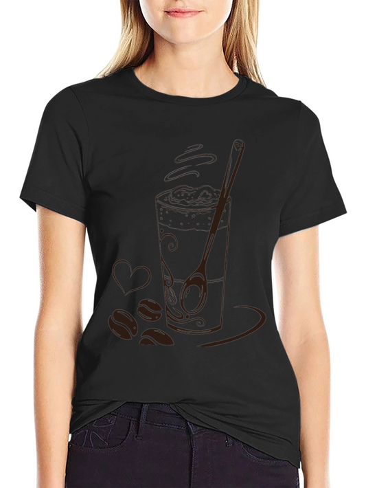 Coffee Lovers Graphic Tee - Black