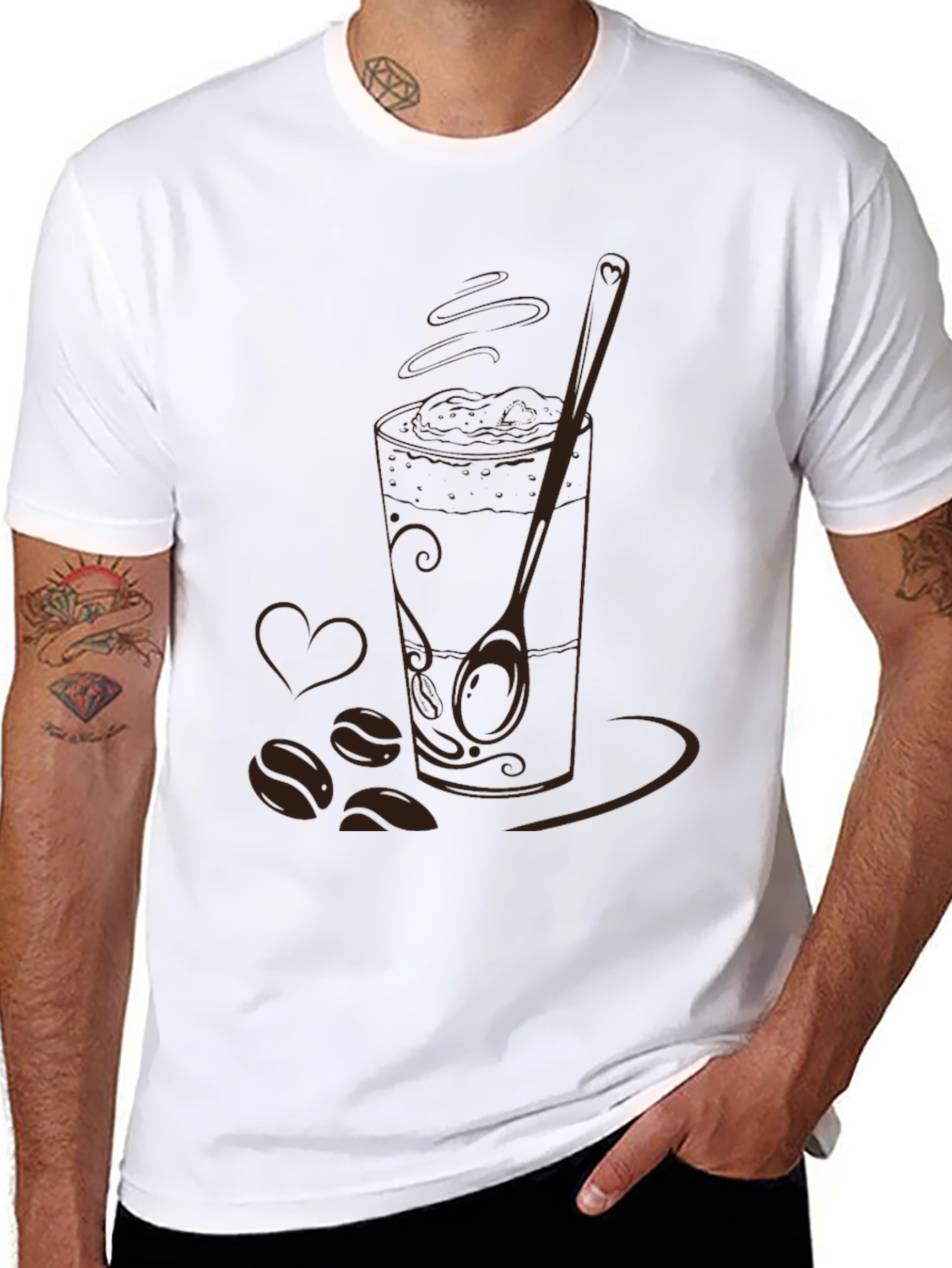 Coffee Lovers Graphic Tee - Black