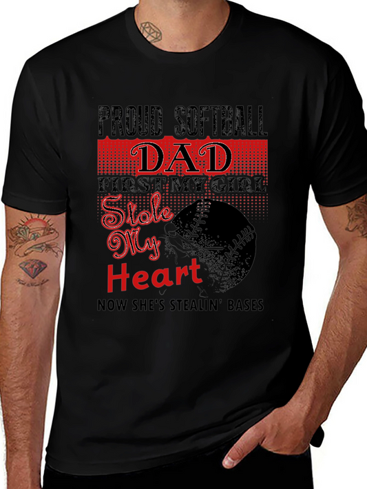 Proud Softball Dad T-Shirt