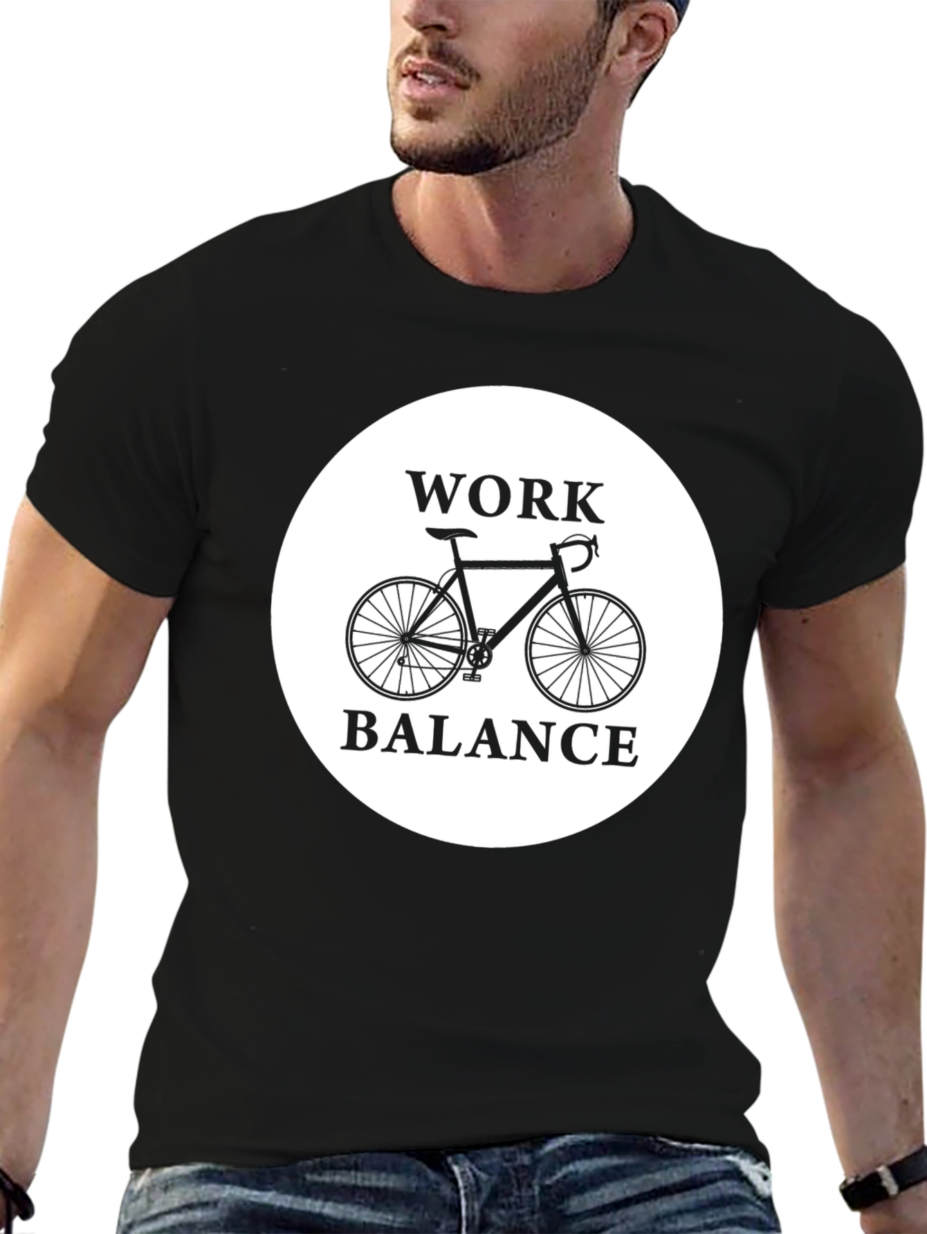 Work Balance Bicycle Graphic T-Shirt