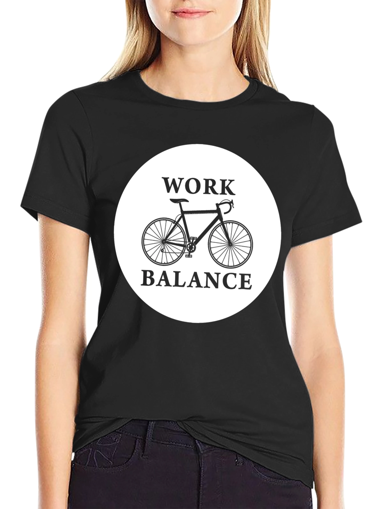 Work Balance Bicycle Graphic T-Shirt