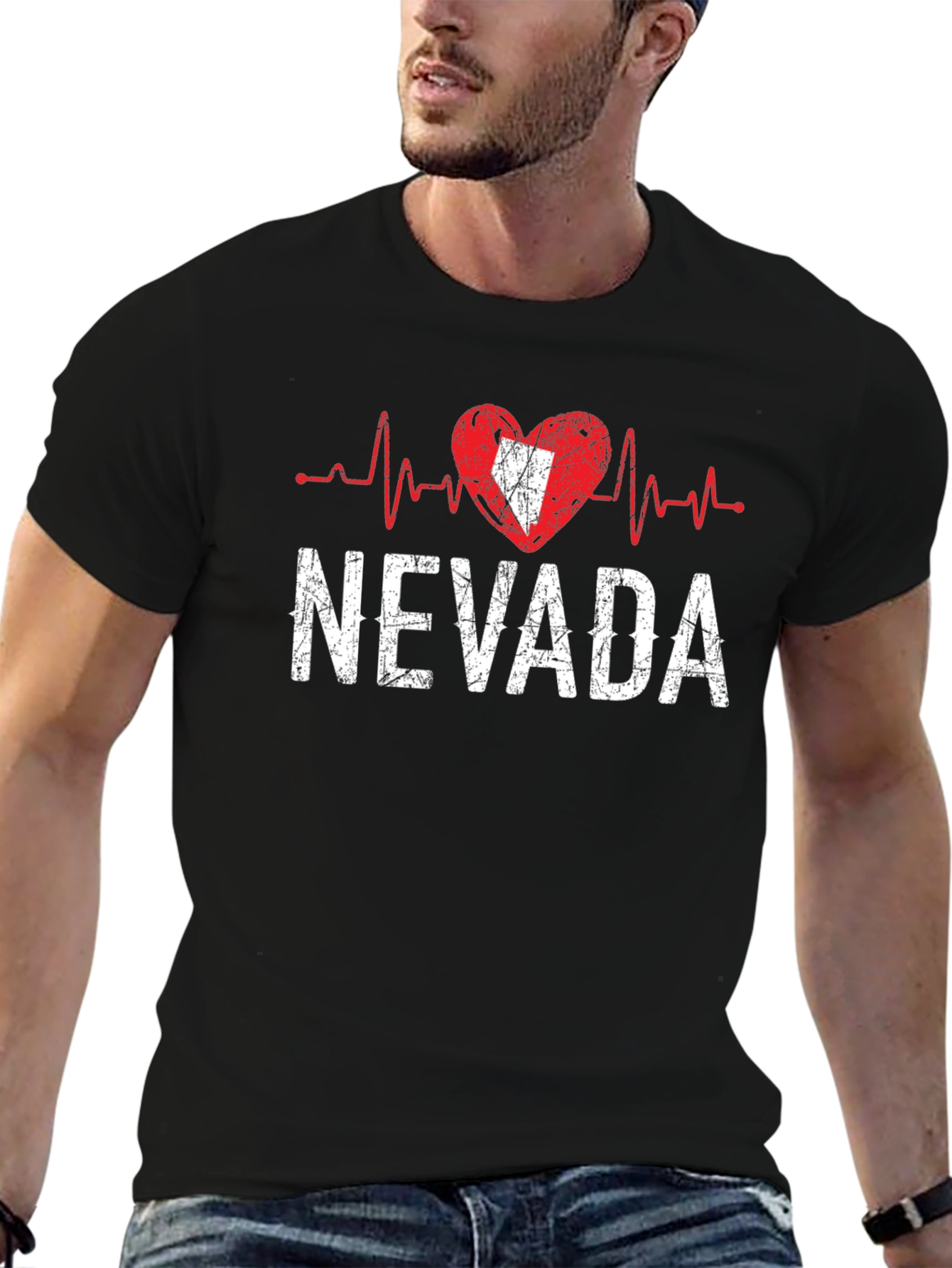 Nevada Heartbeat T-Shirt - State Pride Tee