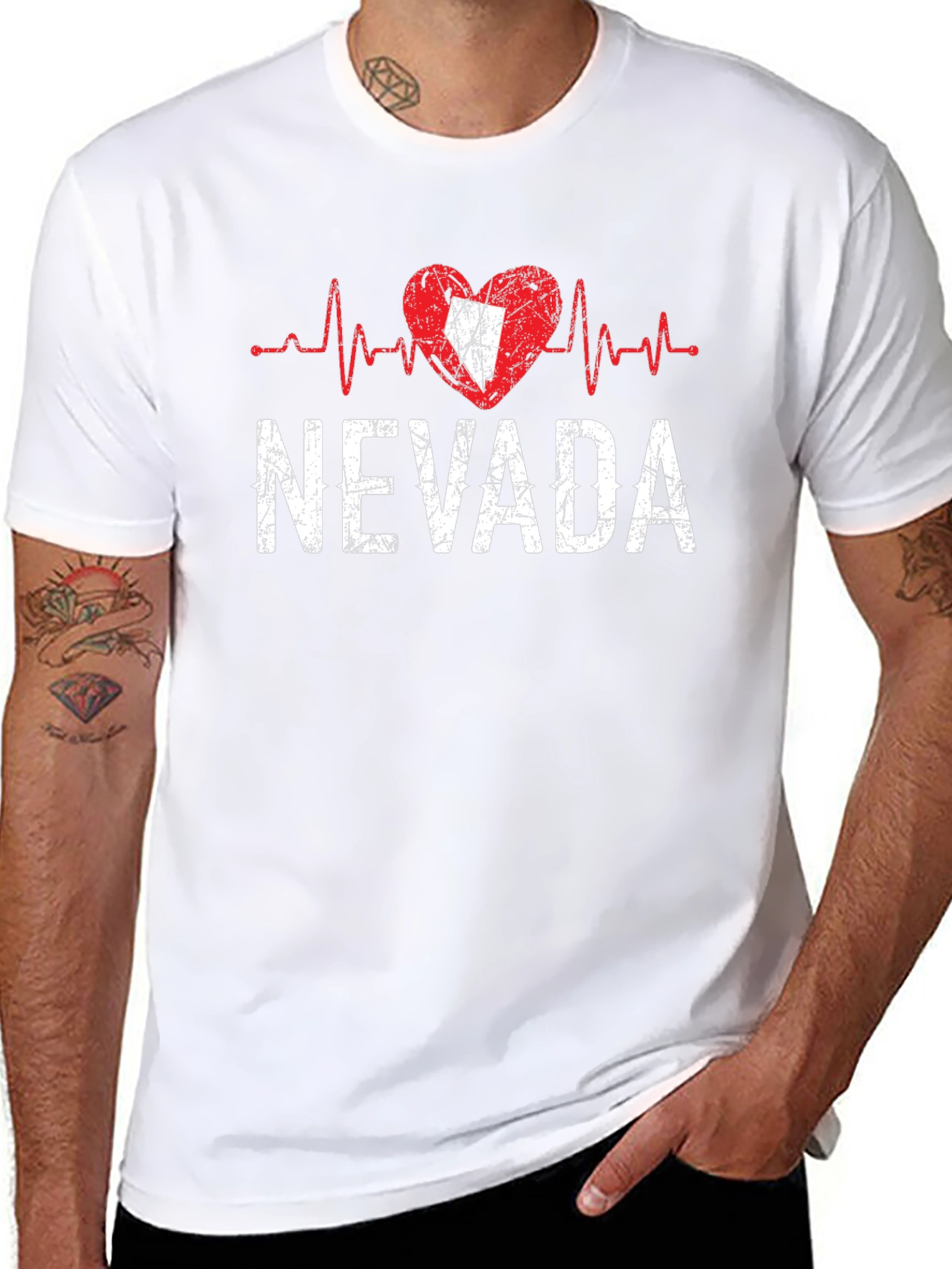 Nevada Heartbeat T-Shirt - State Pride Tee