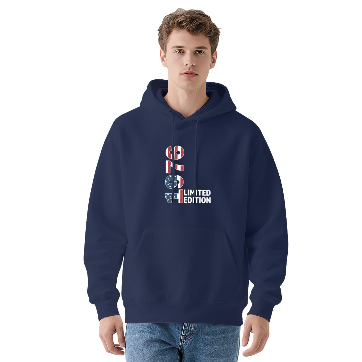 Limited Edition Patriotic American Flag Number Print Hoodie