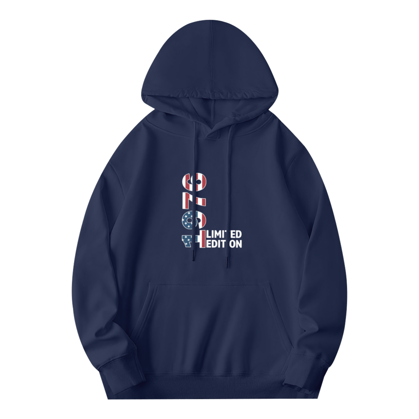 Limited Edition Patriotic American Flag Number Print Hoodie