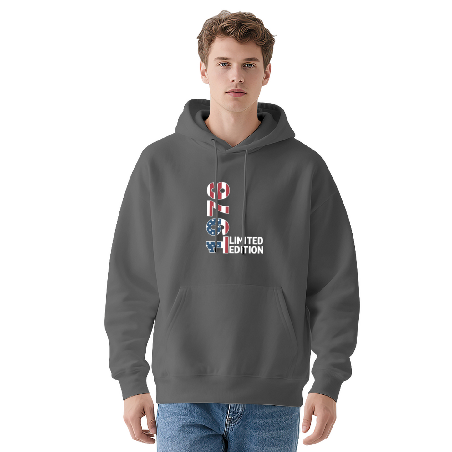 Limited Edition Patriotic American Flag Number Print Hoodie