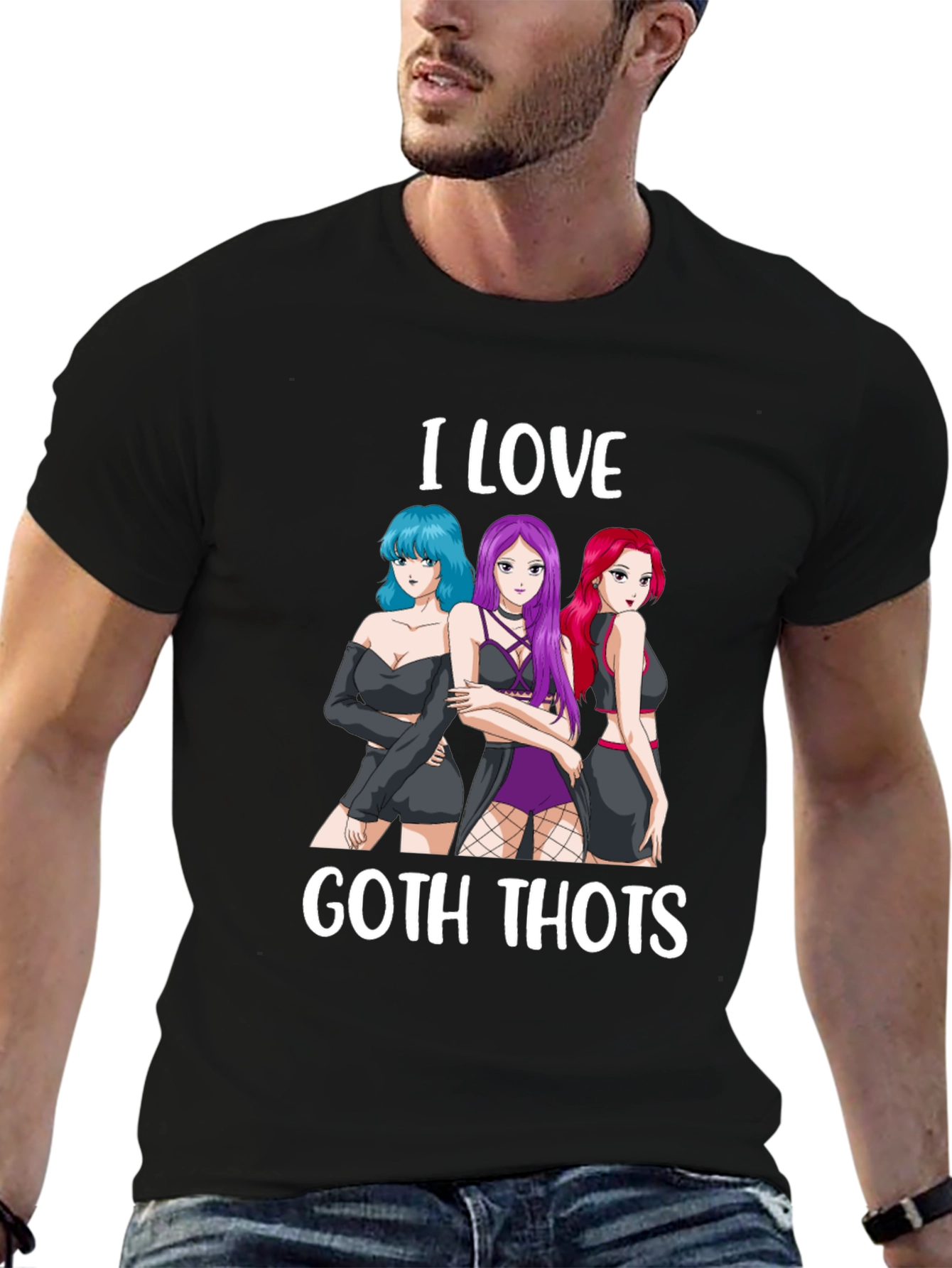 I Love Goth Thots T-Shirt Anime Girls