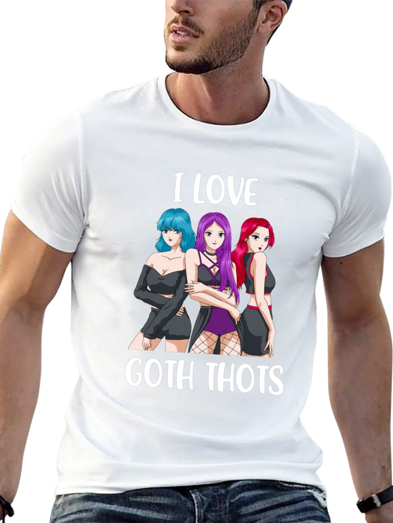 I Love Goth Thots T-Shirt Anime Girls