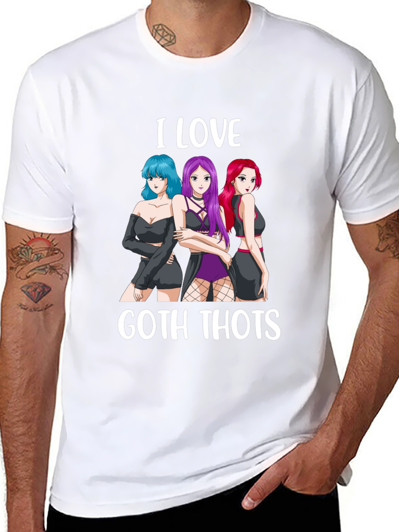 I Love Goth Thots T-Shirt Anime Girls