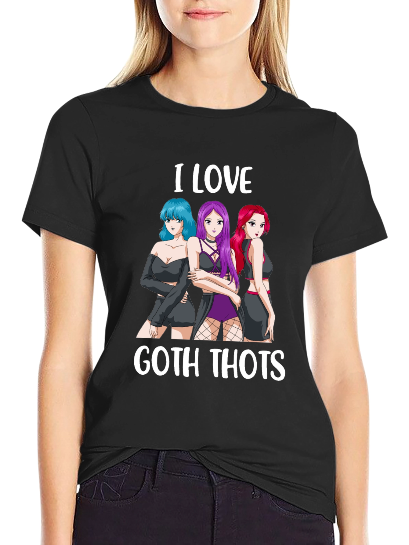 I Love Goth Thots T-Shirt Anime Girls