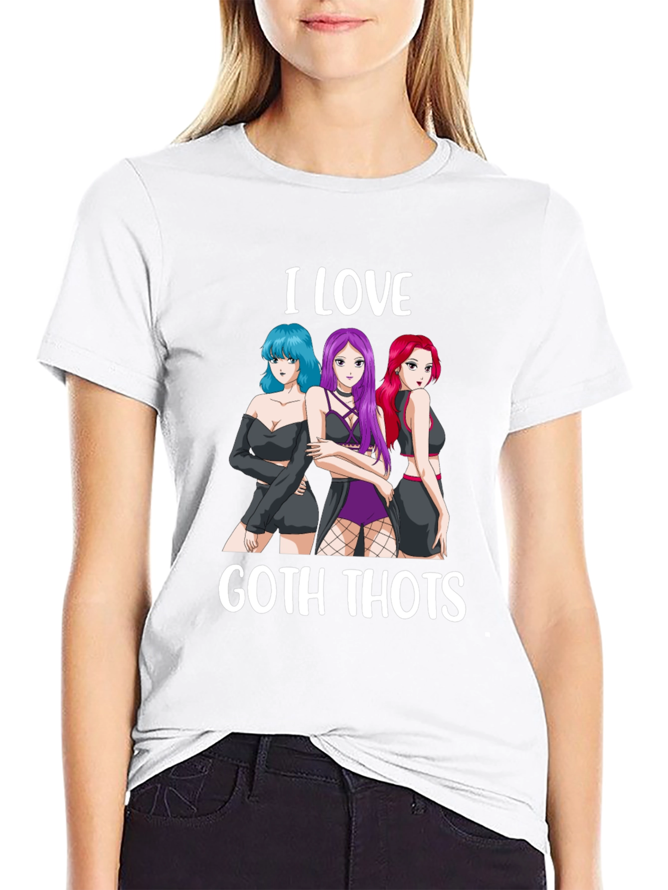 I Love Goth Thots T-Shirt Anime Girls