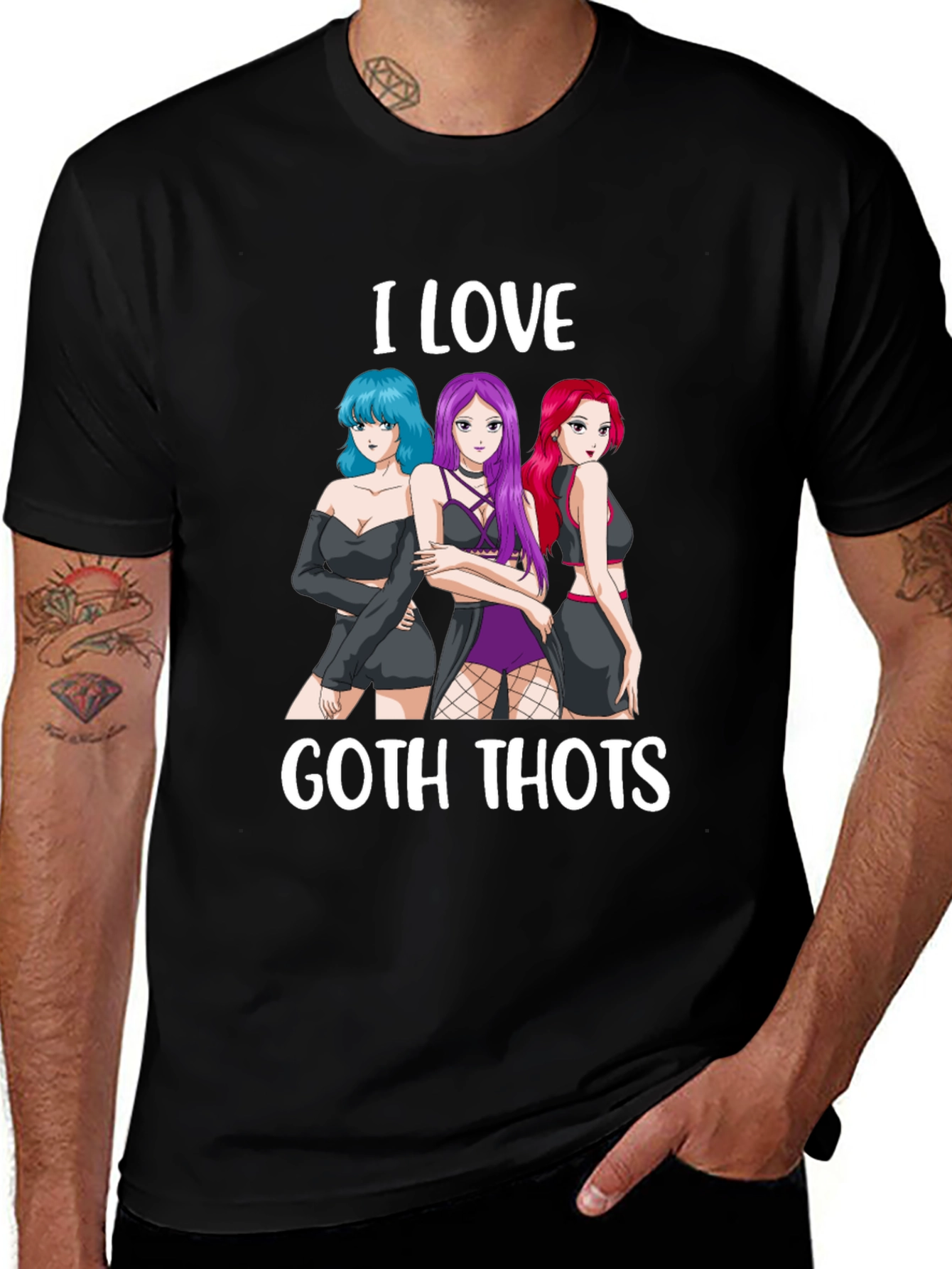 I Love Goth Thots T-Shirt Anime Girls