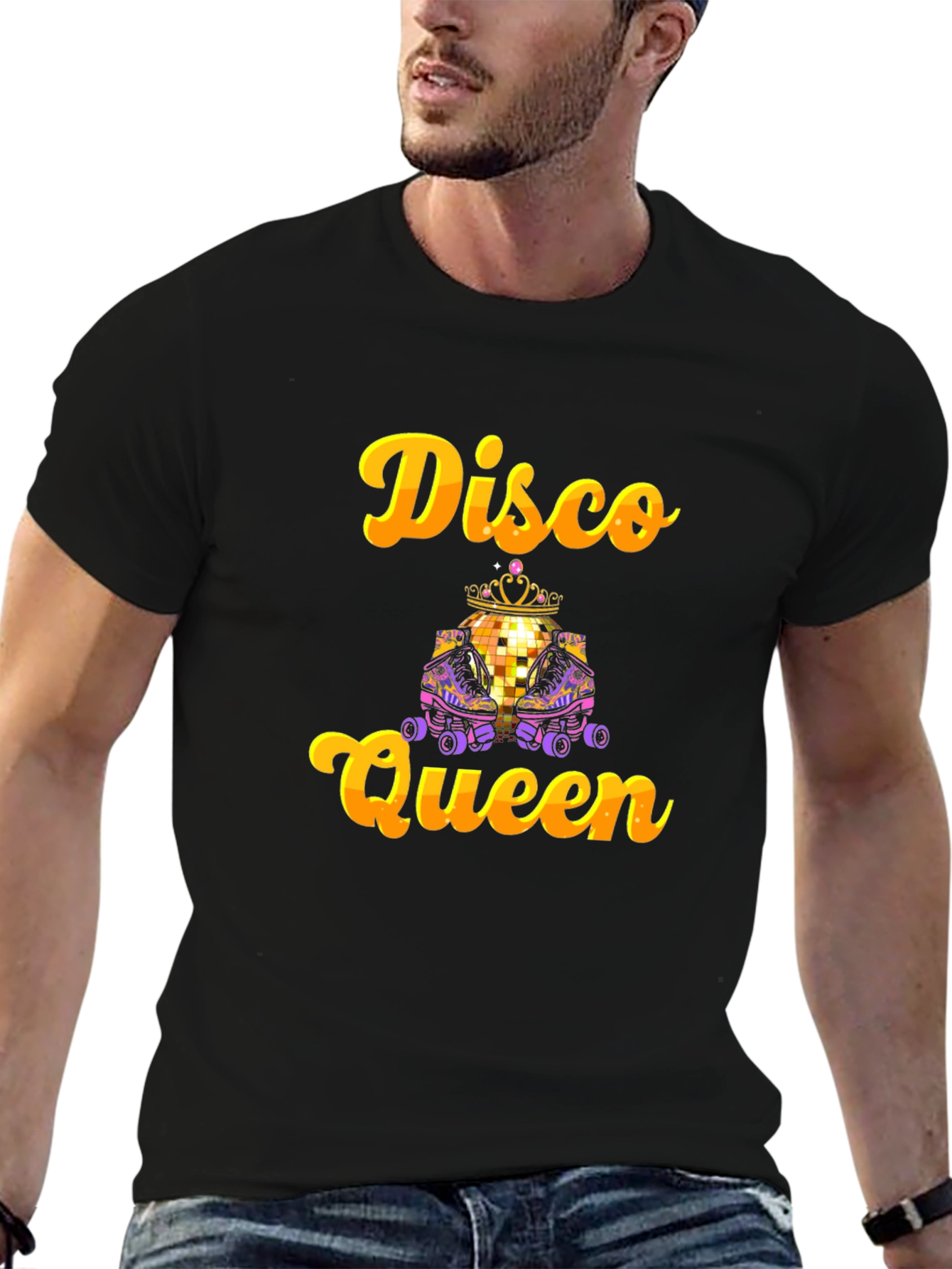 Disco Queen T-Shirt - Retro Roller Skate Design