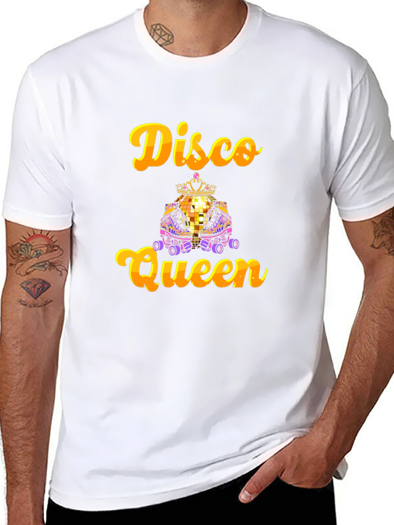Disco Queen T-Shirt - Retro Roller Skate Design