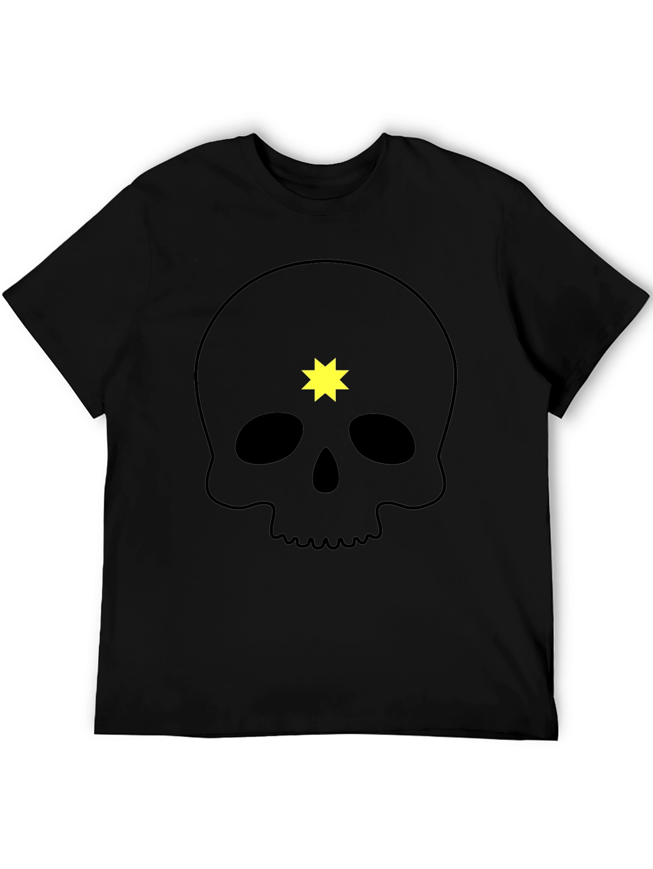 Skull & Star Graphic Tee - Mens Black T-Shirt