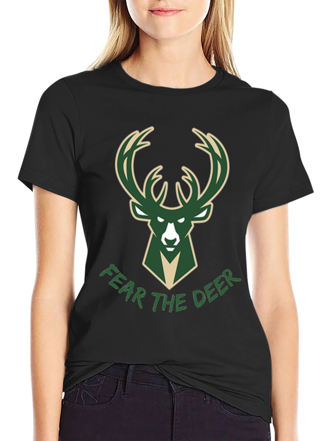 Fear the Deer Black Tee