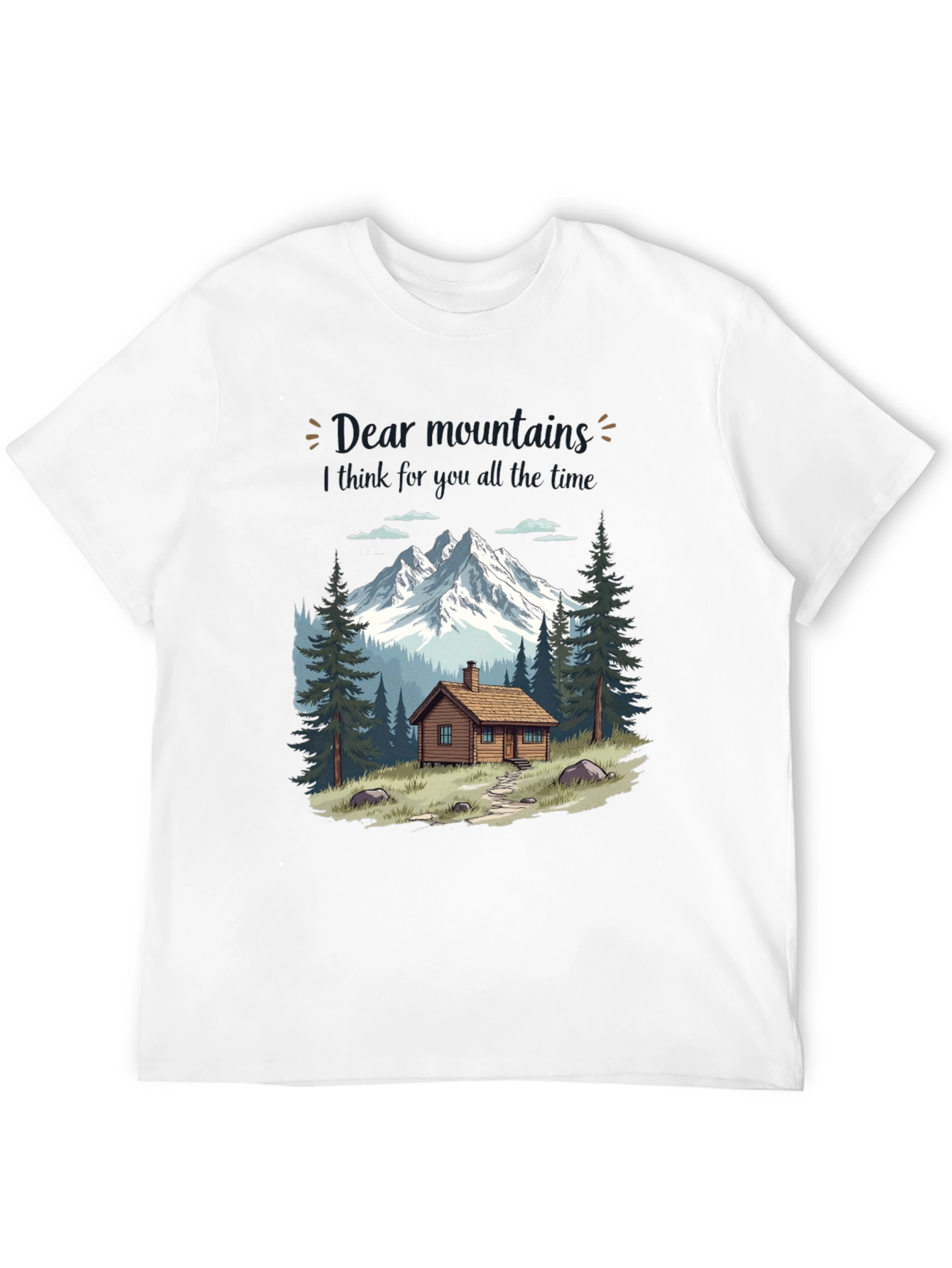 Mountains Cabin Graphic Tee