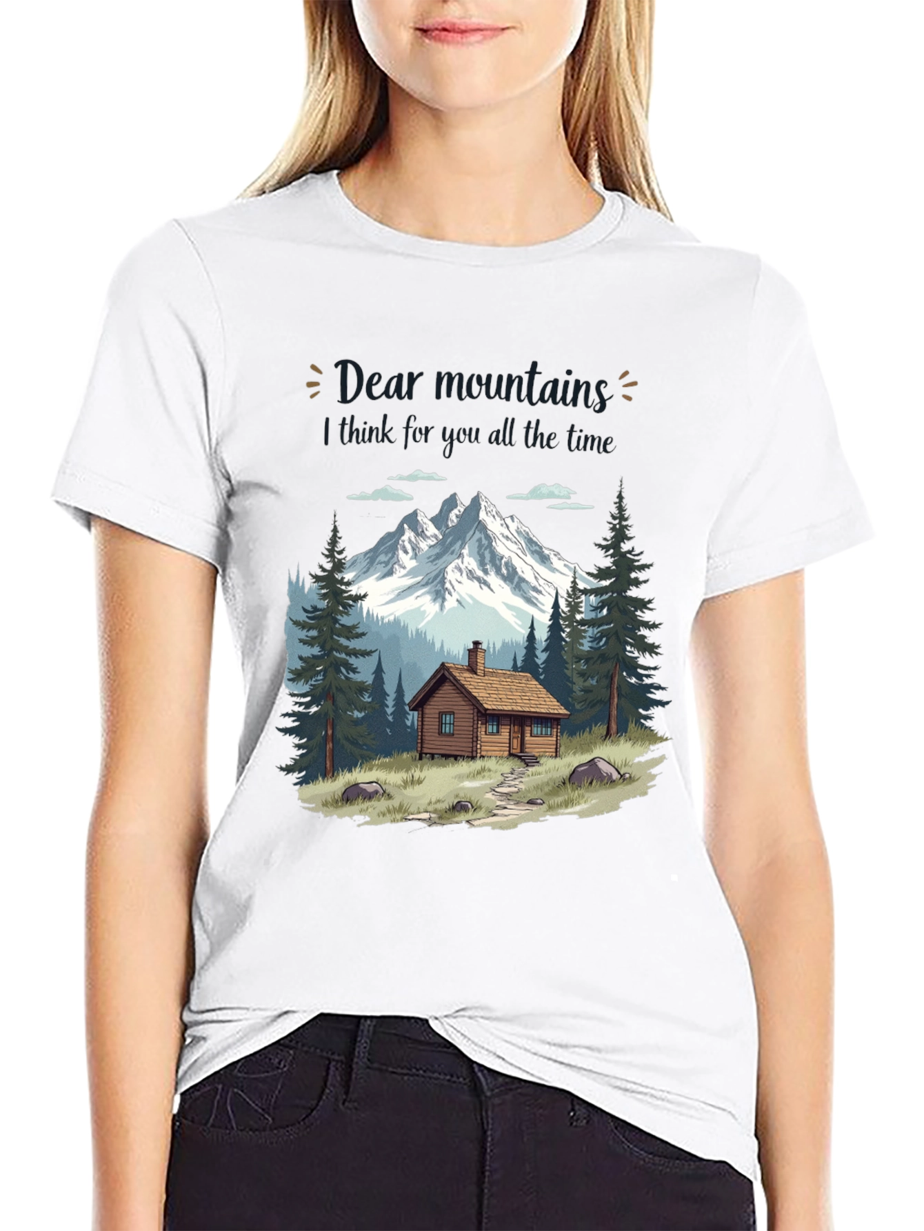 Mountains Cabin Graphic Tee