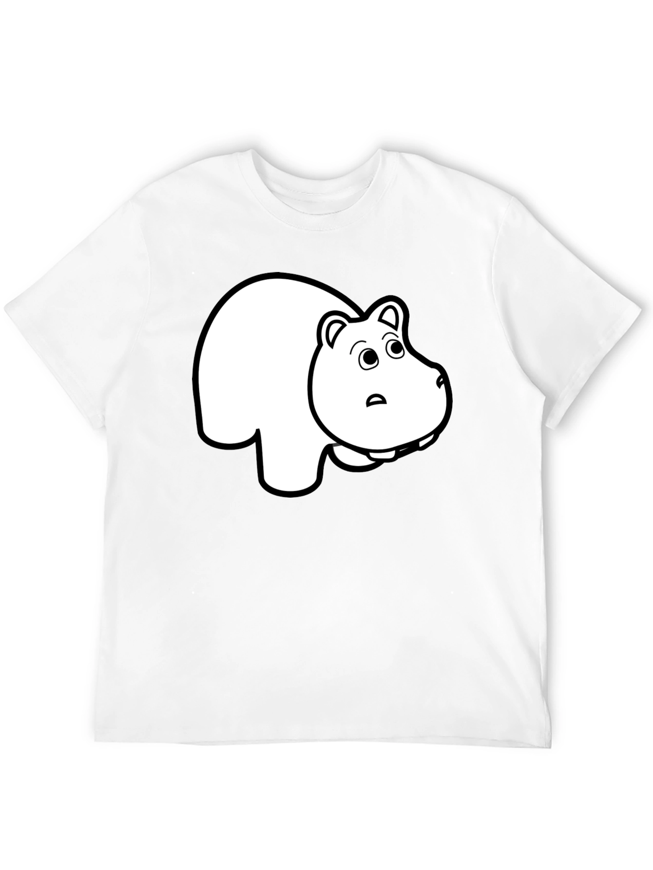 Black T-Shirt with Hippo Graphic
