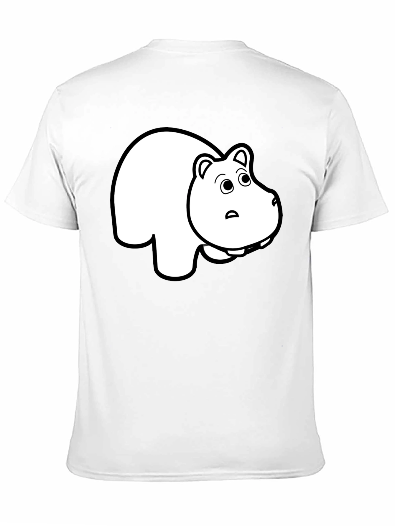 Black T-Shirt with Hippo Graphic