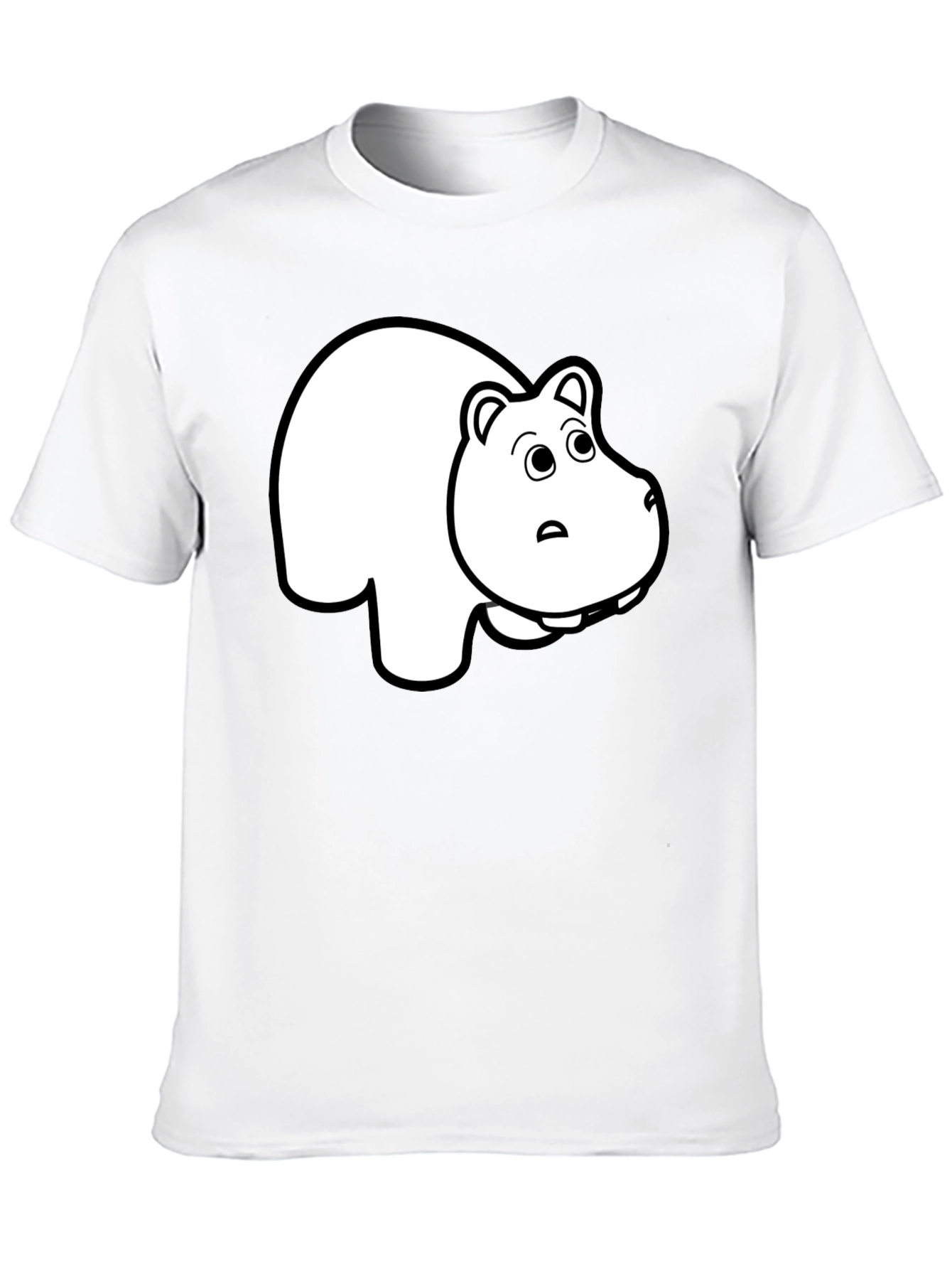 Black T-Shirt with Hippo Graphic