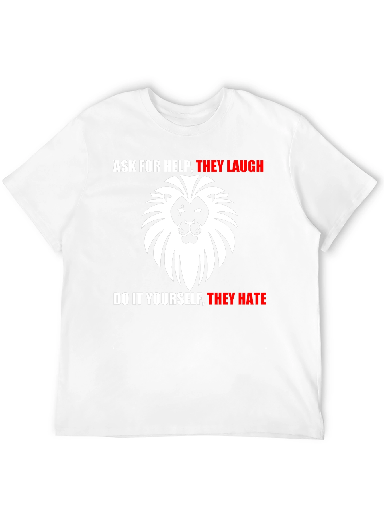 Ask For Help Lion Graphic T-Shirt
