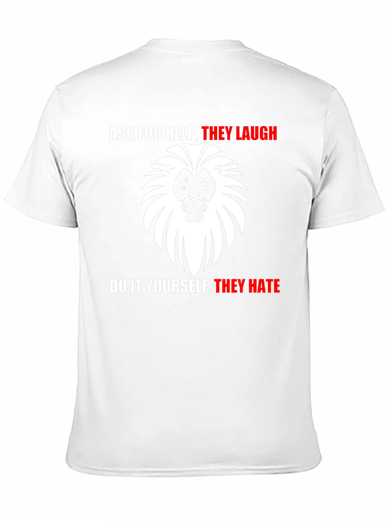 Ask For Help Lion Graphic T-Shirt