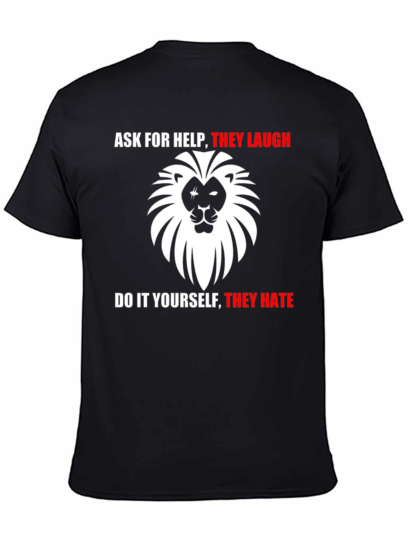 Ask For Help Lion Graphic T-Shirt