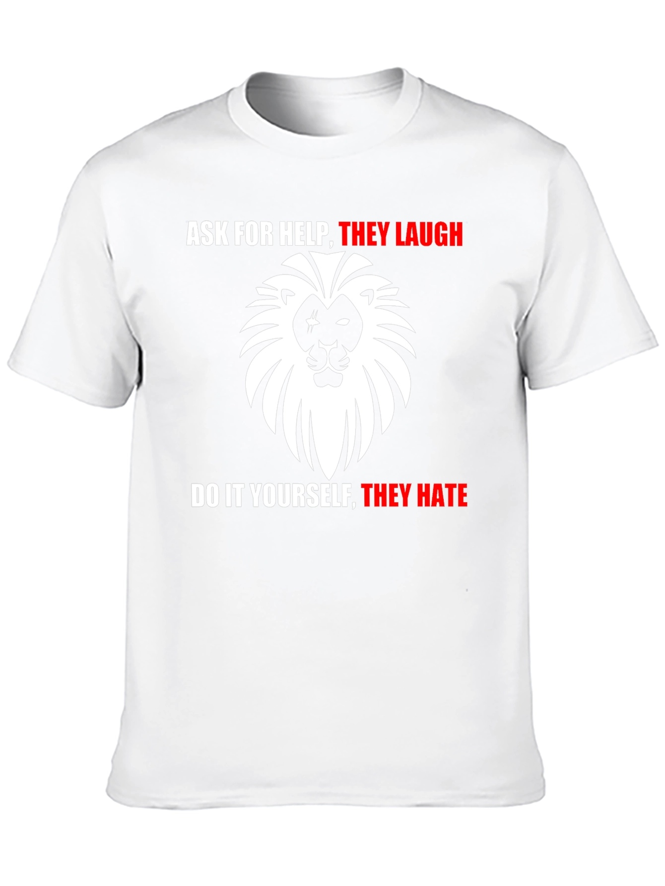 Ask For Help Lion Graphic T-Shirt