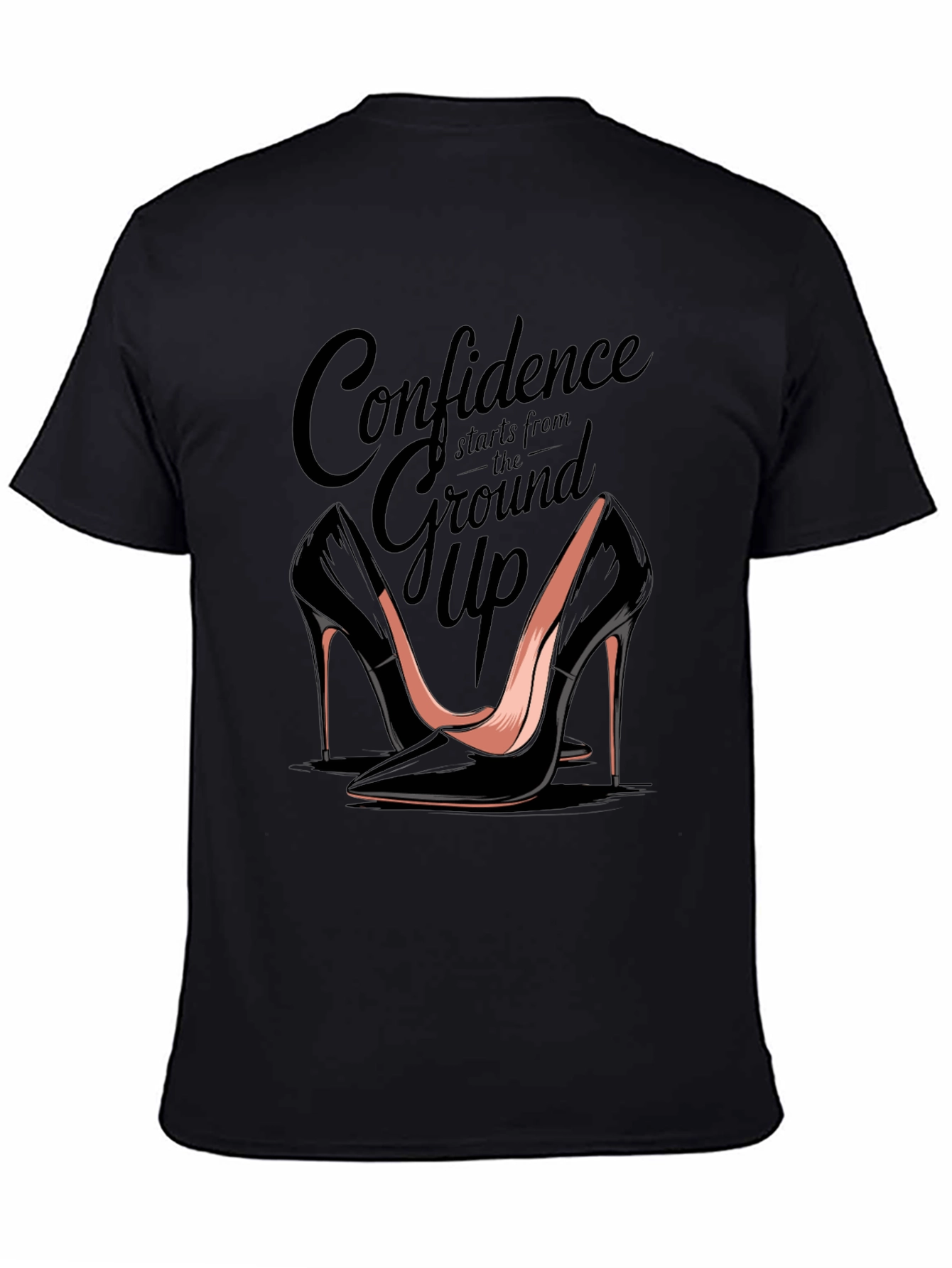 Confidence Heels T-Shirt - Stylish Womens Fashion Tee
