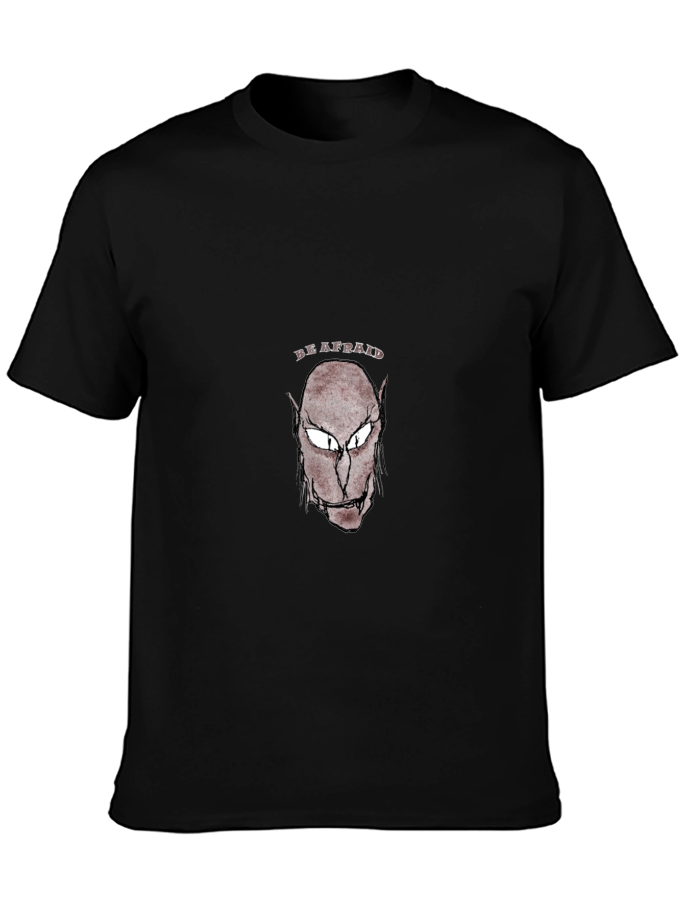 Be Afraid Graphic T-Shirt - Black Cotton Tee