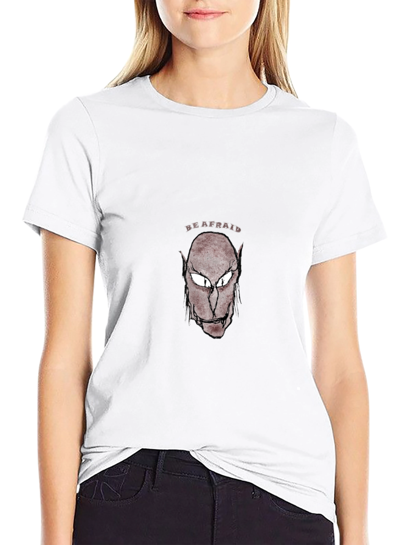 Be Afraid Graphic T-Shirt - Black Cotton Tee