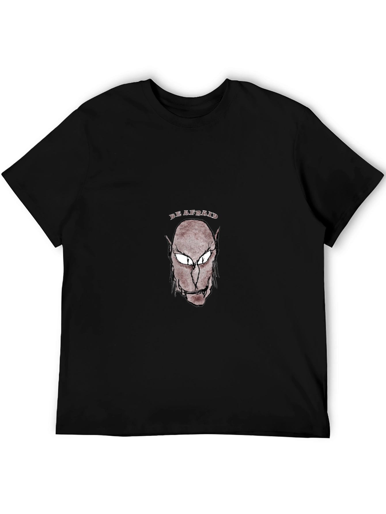 Be Afraid Graphic T-Shirt - Black Cotton Tee