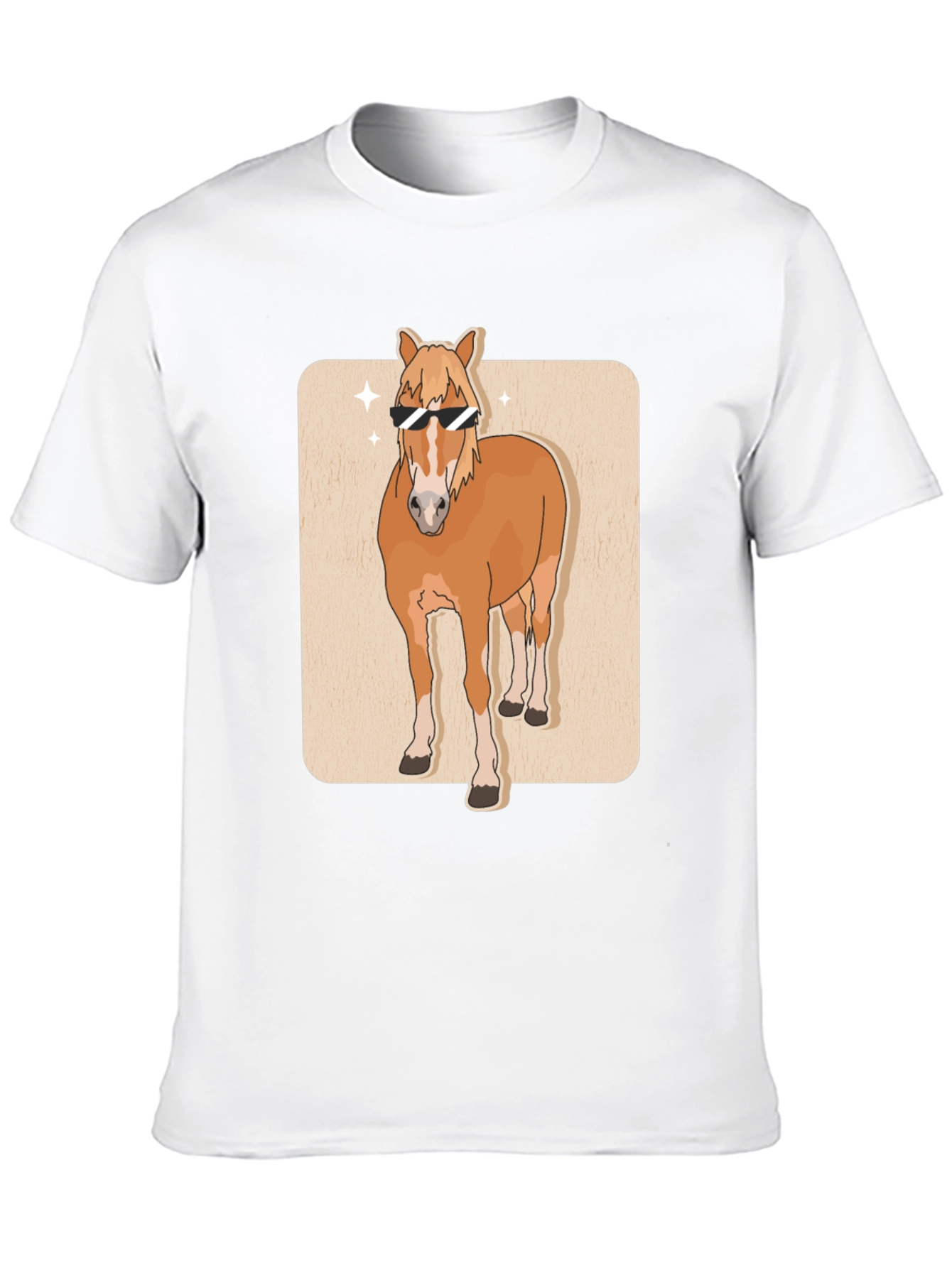 Cool Horse Graphic Tee - Black Cotton T-Shirt