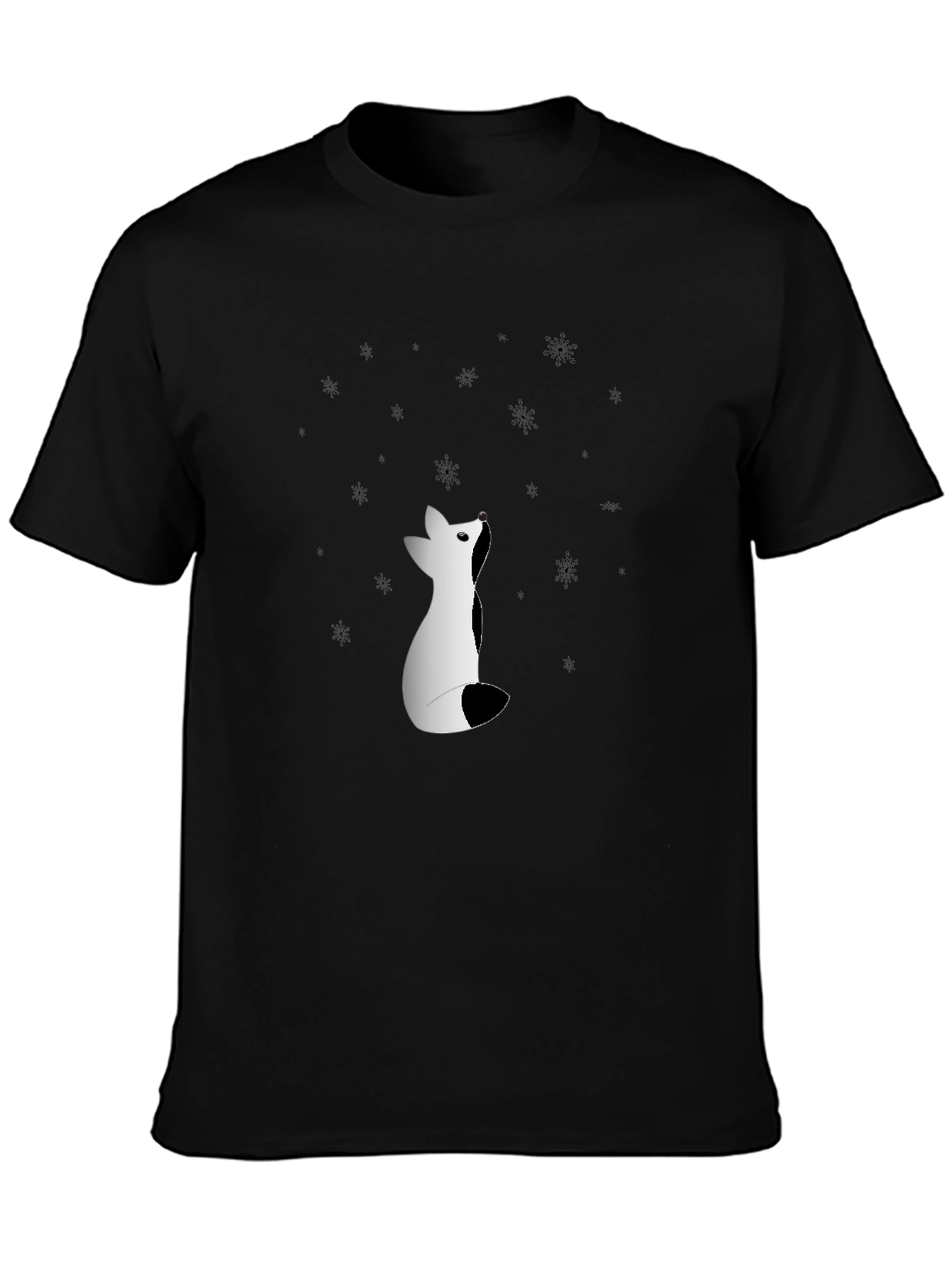 Black Fox Stargazer T-Shirt - Winter Design