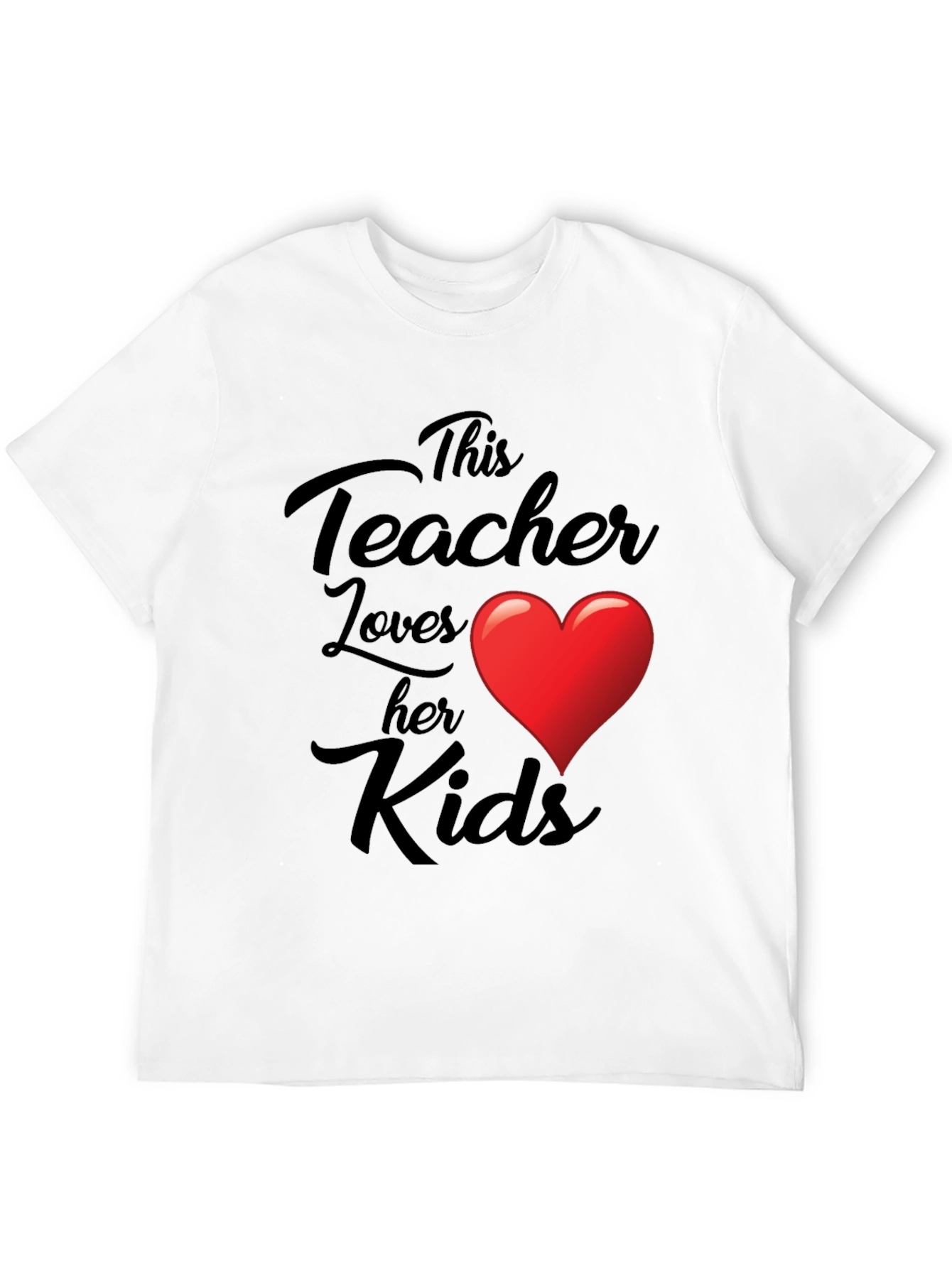 Teacher Love Kids Graphic Tee - Black