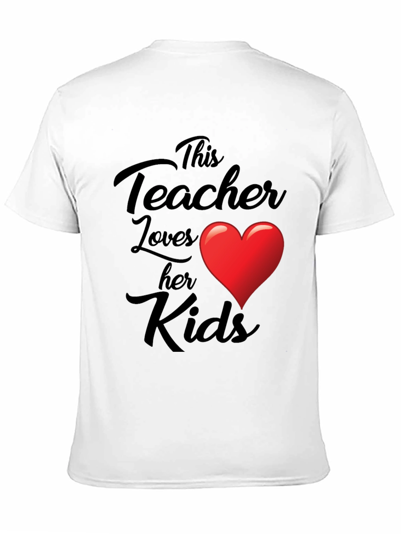 Teacher Love Kids Graphic Tee - Black