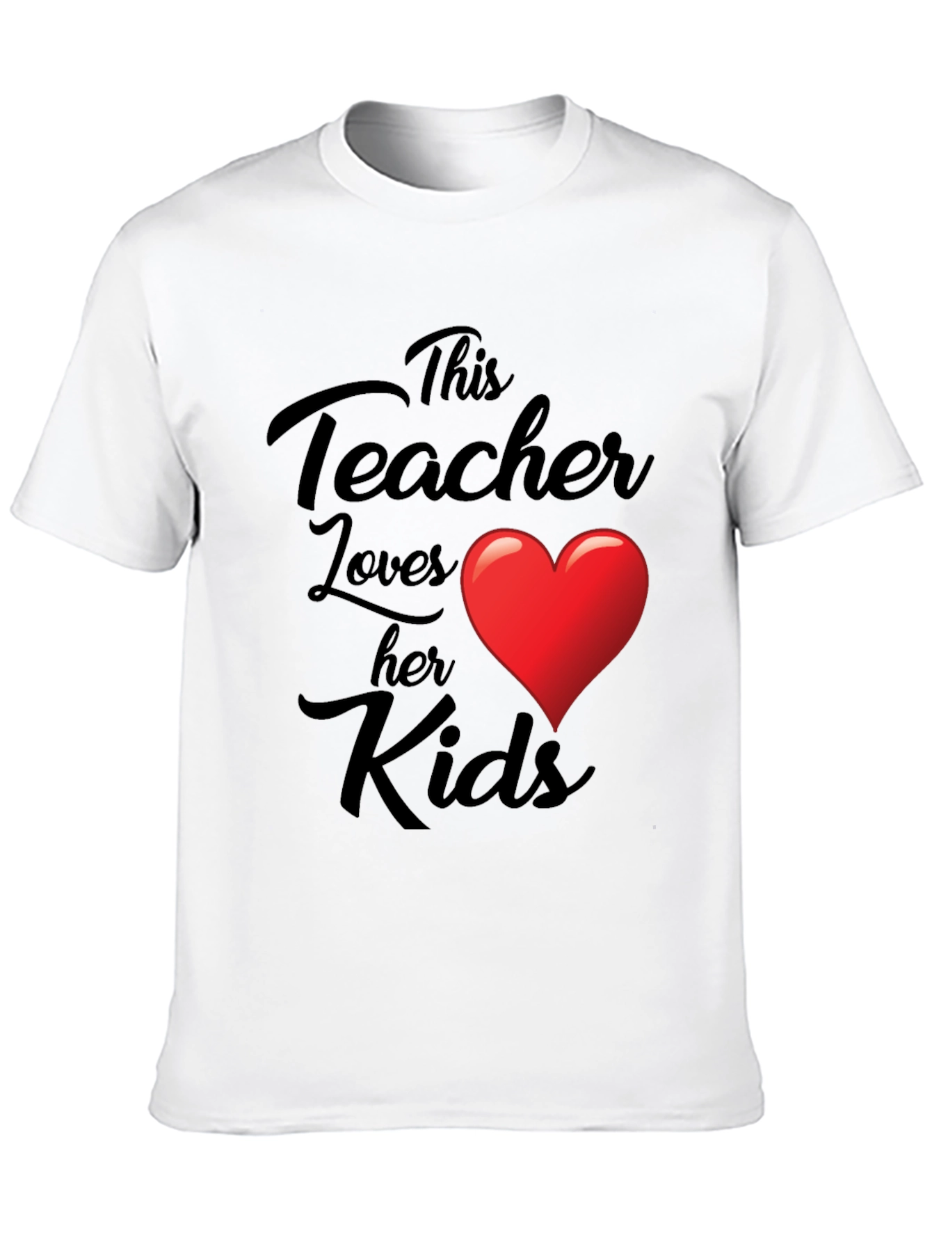 Teacher Love Kids Graphic Tee - Black