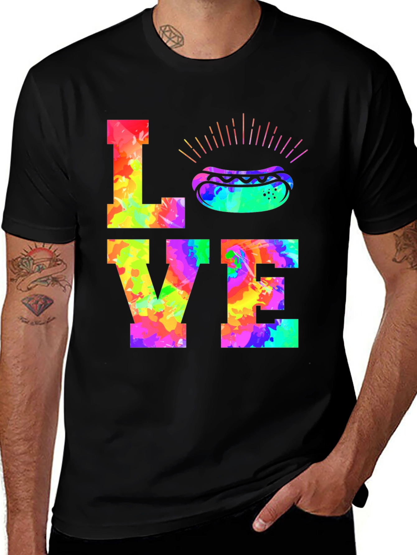 Love Hot Dogs Graphic T-Shirt