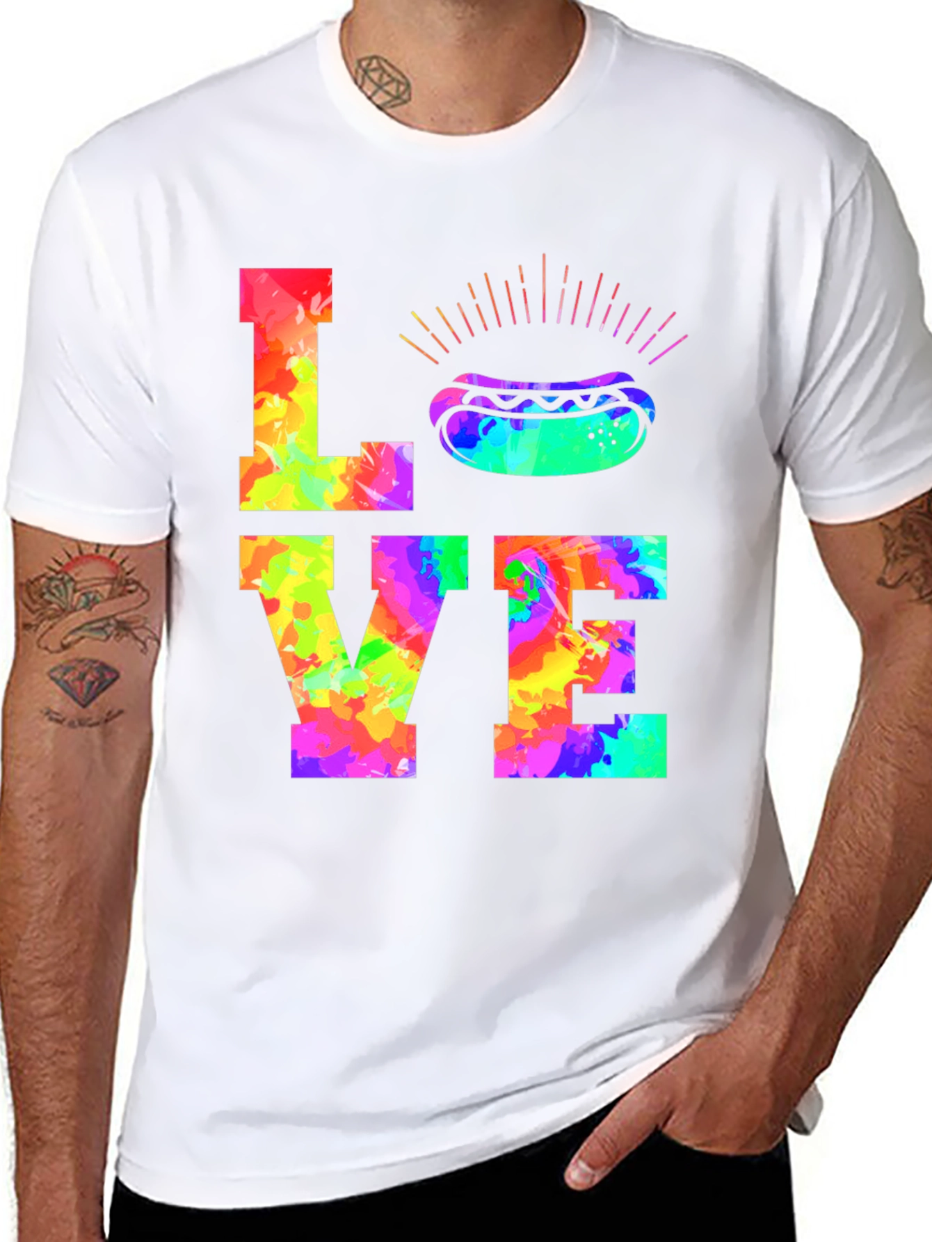 Love Hot Dogs Graphic T-Shirt