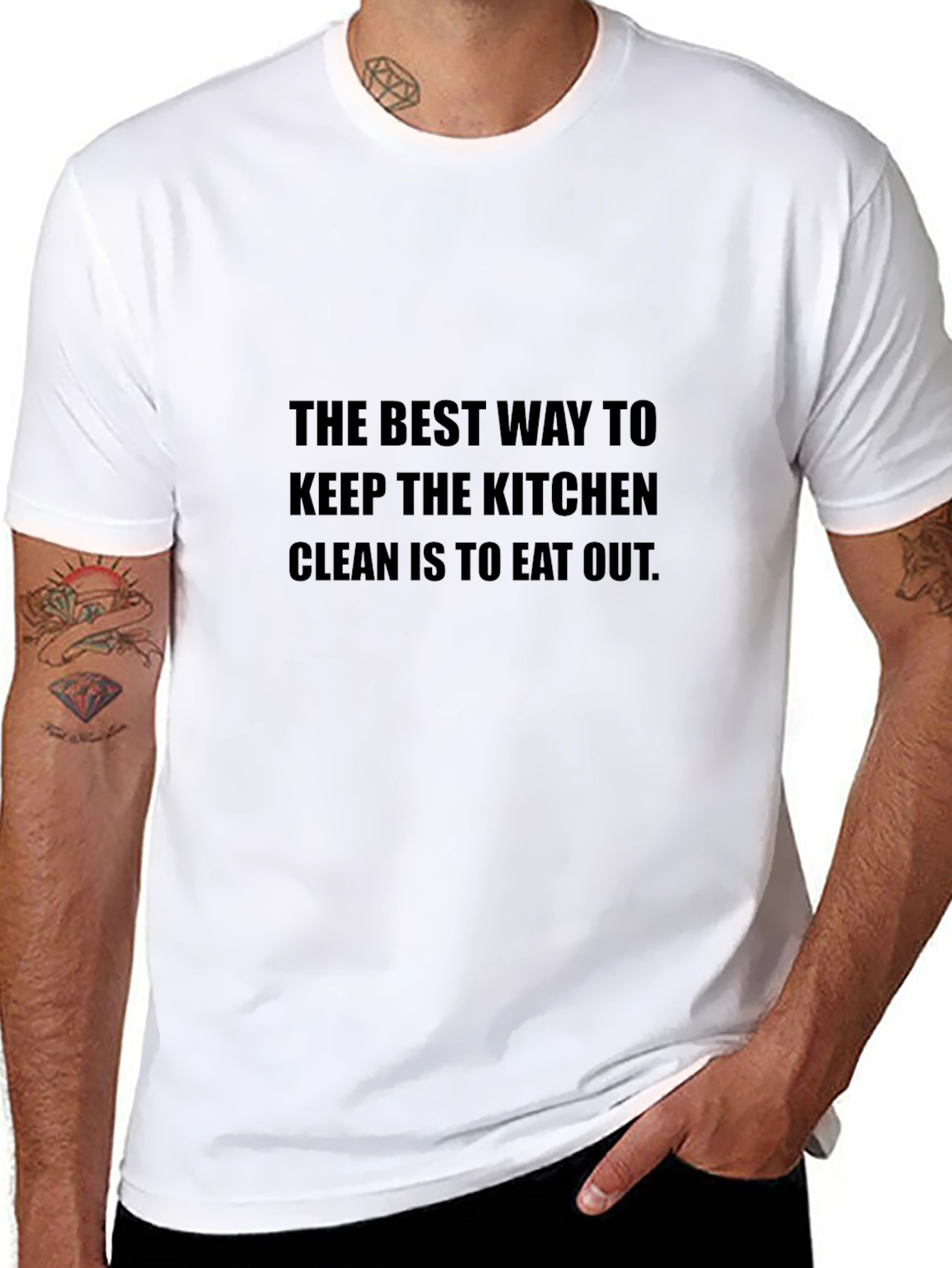 Funny Eat Out T-Shirt - Keep the Kitchen Clean!