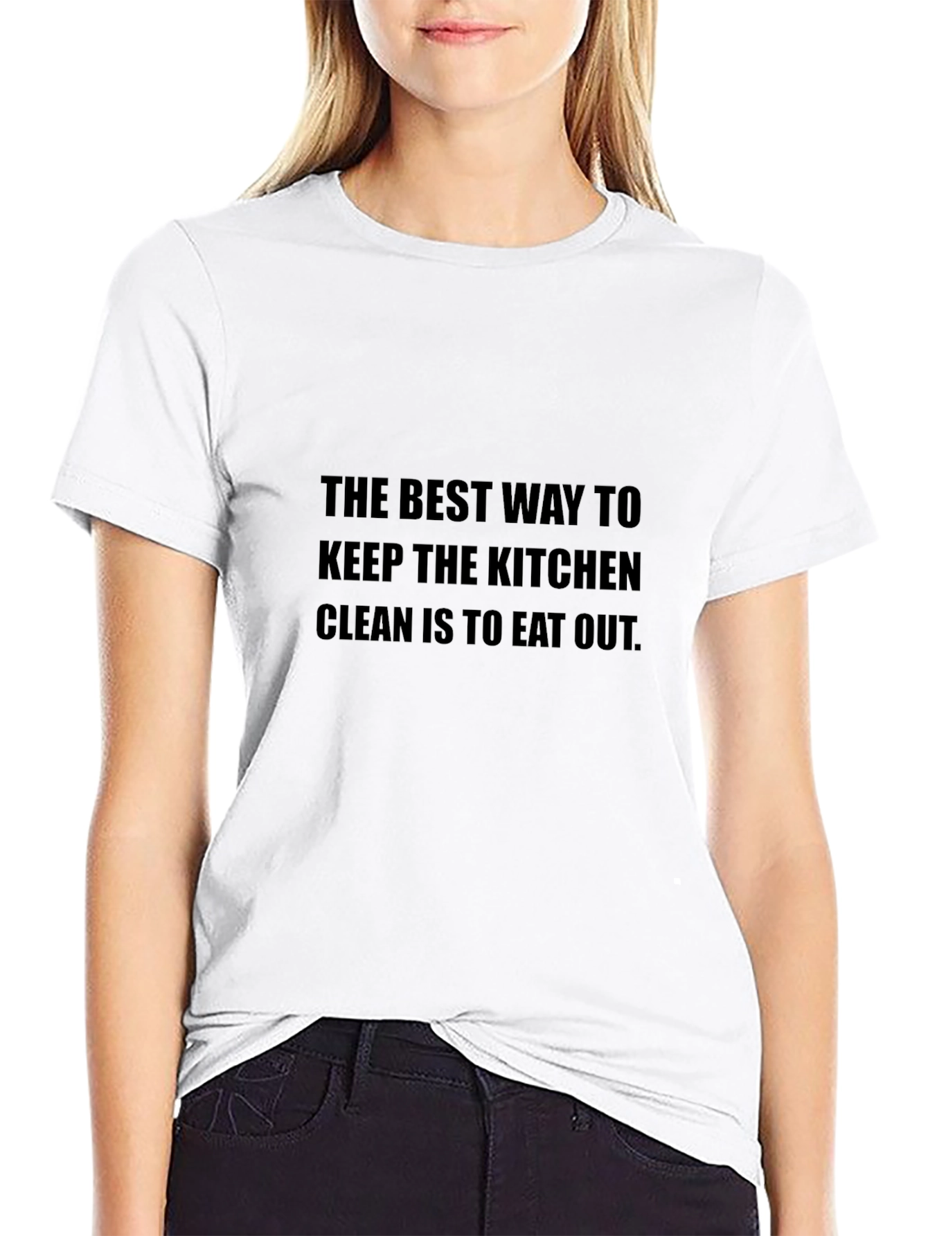 Funny Eat Out T-Shirt - Keep the Kitchen Clean!